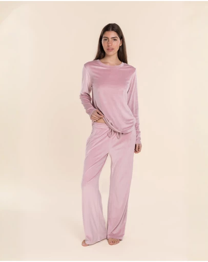 Gingerlilly - Thea Velour Long Lounge Set