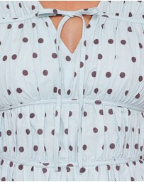 Petal & Pup - Pipper Mini Dress - Blue Polka Dot