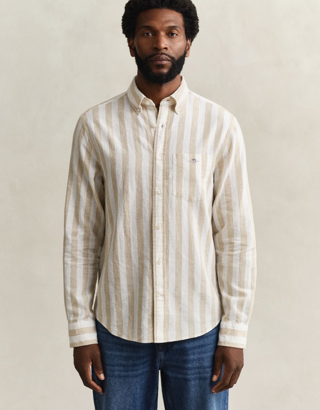 Gant - Cotton Linen Stripe Shirt