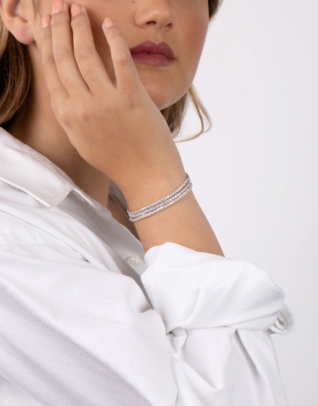 Lovisa - Silver Fine Cupchain Pack Stretch Bracelets