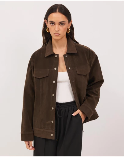 Calli - Williams Faux Suede Jacket