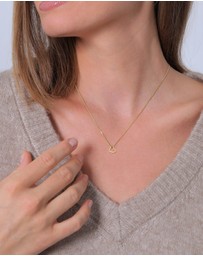 Elli Jewelry - Necklace Crystal Heart 925 Sterling Silver Gold-Plated