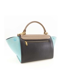 Pre-Loved by Azura Reborn - Pre-Loved Small Tricolor Leather Trapeze Satchel