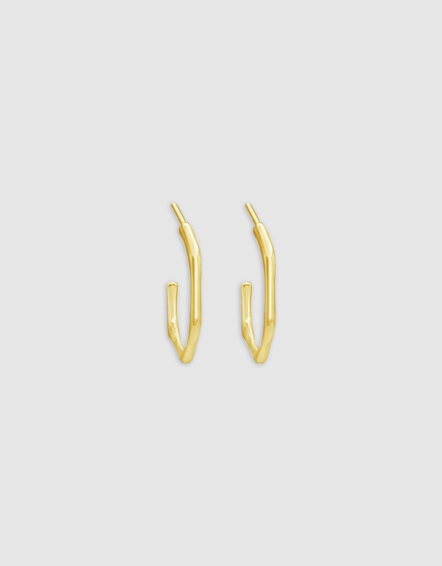 Ichu - Faceted Mini Hoops Gold