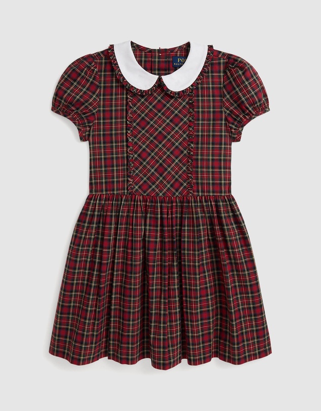 Polo Ralph Lauren - Plaid Ruffled Cotton Poplin Dress - ICONIC EXCLUSIVE - Kids