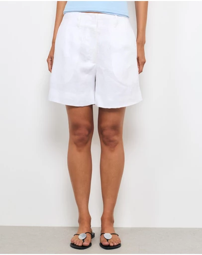 AERE - Raisa Tuck Linen Shorts