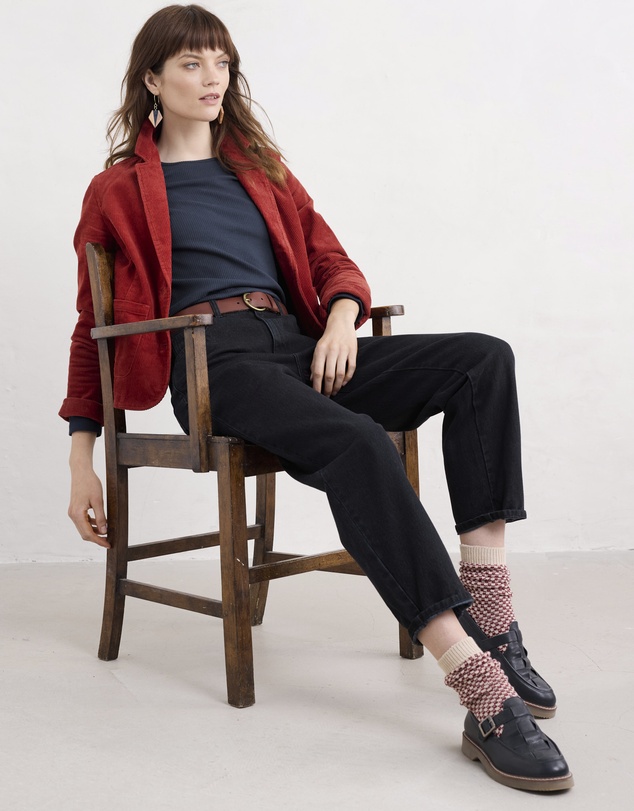Seasalt - Seasalt Cornwall Navy Gorse Lane Rib Top