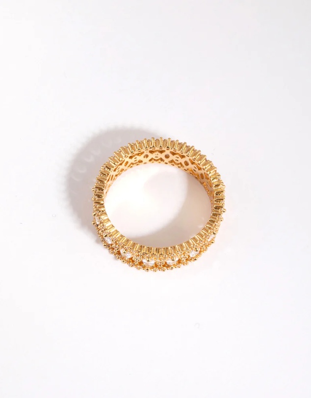 Lovisa - Gold Plated Ring with Cubic Zirconia