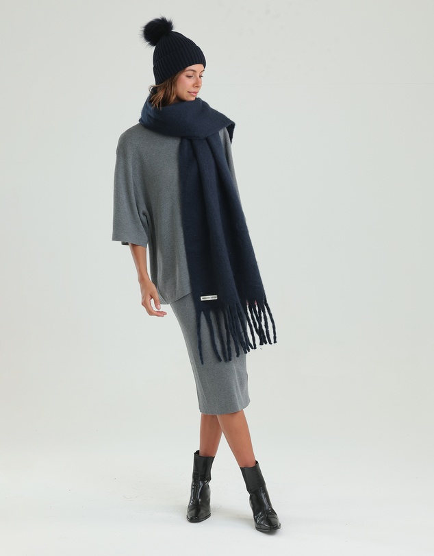 Morgan & Taylor - Ella Woven Scarf in Navy Blue