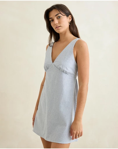 Rhythm - Valley Stripe Mini Dress - ICONIC EXCLUSIVE