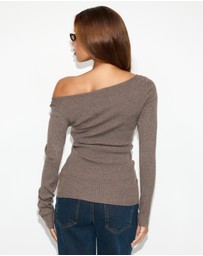 Dazie - Negroni Asymmetrical Knit Top