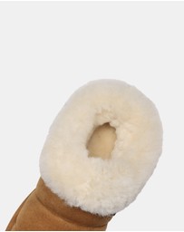 EVERAU - EverAU Ugg Ulrika Platform Sheepskin Upper House Shoes