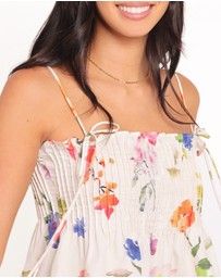 Petal & Pup - Indira Pleated Top With Shoulder Ties - Multi