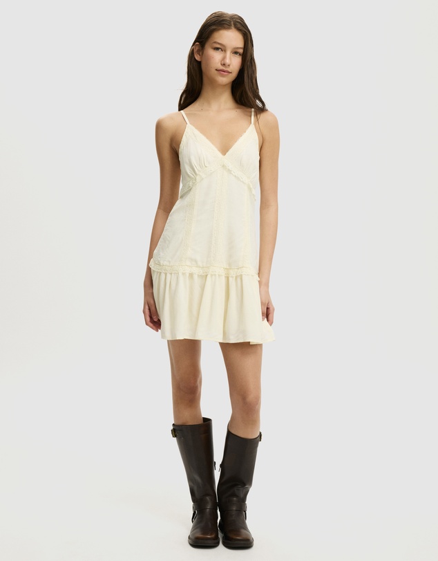 Cotton On - Satin Lace Mini Dress