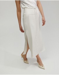 Oxford - Rose Linen Blend Skirt