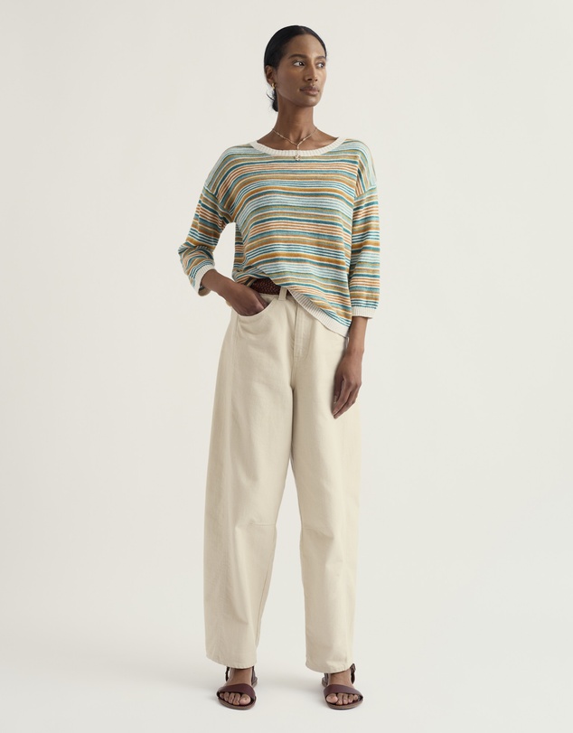 Seasalt - Seasalt Cornwall Yellow Knavock Striped Jumper