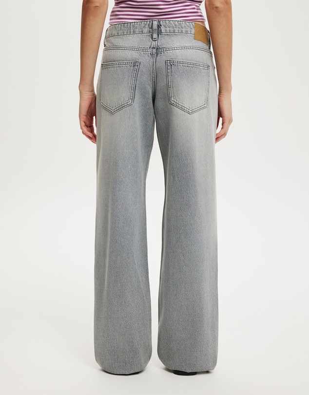 Cotton On - Belted Low Rise Straight Jean
