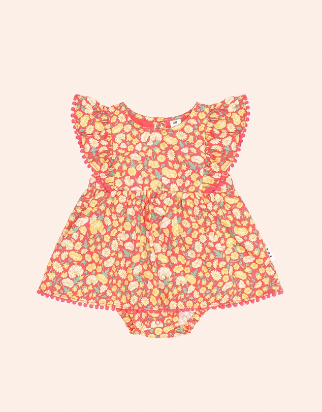 Huxbaby - Nautical Floral Dress With Bloomer