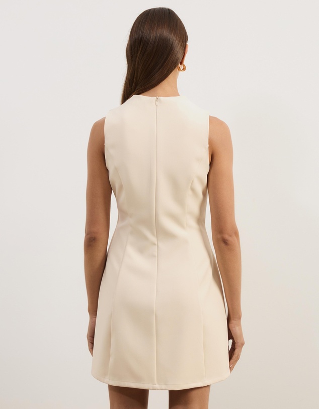 Atmos&Here - Shay Suiting V-Neck Mini Dress