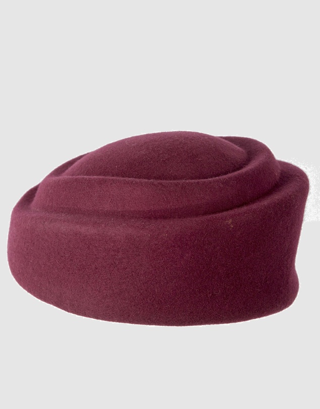 Max Alexander - Felt Wine Pillbox Hat