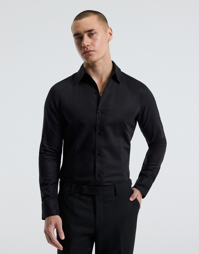 Calibre - Refined Cotton Linen Shirt Black