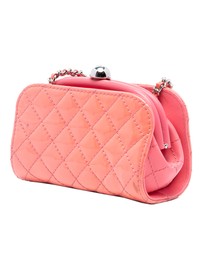Pre-Loved by Azura Reborn - Pre-Loved CC Quilted Patent Frame Clutch with Chain