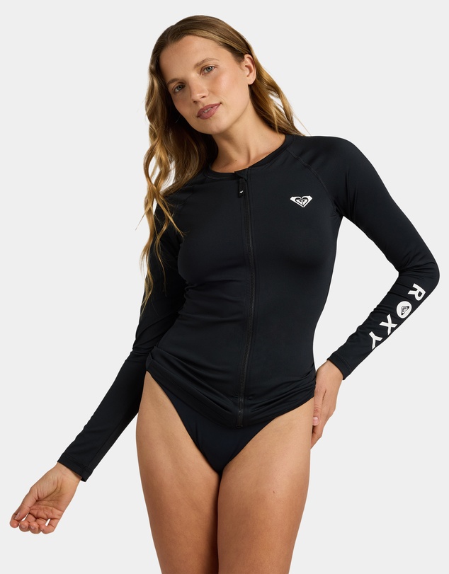 Roxy - Womens Essentials Zipped Long Sleeve Rashguard