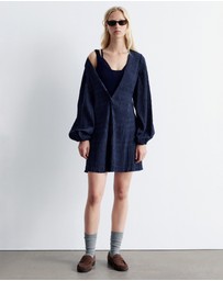 & Other Stories - Smocked Balloon-Sleeve Mini Dress