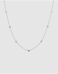 Elli Jewelry - Necklace Crystal Heart Pendant 925 Sterling Silver