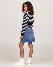 Tommy Hilfiger - Button Through Denim Skirt - Kids