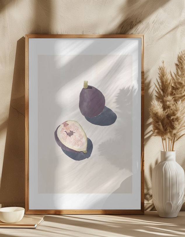Olive et Oriel - Figs by Ivy Green Illustrations Art Print