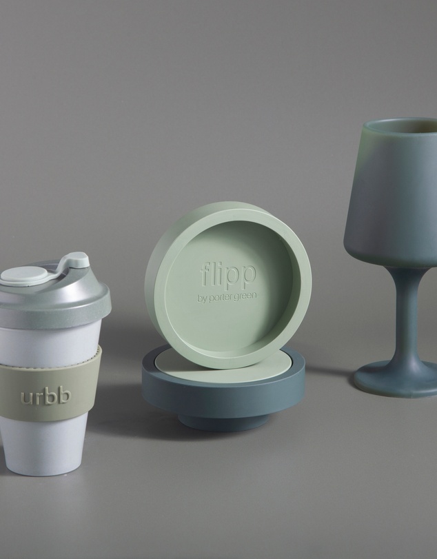 porter green - urbb | biodegradable bamboo coffee cup