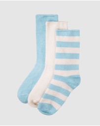 Bamboozld - 3 Pack Fluffy Bamboo Lounge Bed Crew Socks