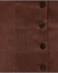 AERE - Kiri Button Through Linen Mini Dress
