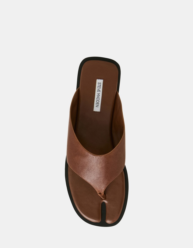 Steve Madden - Illia Cognac Leather Sandals