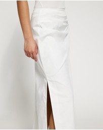 Lover - Tianah Tuck Detail Midi Skirt