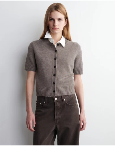 COS - Merino Wool Short-Sleeved Cardigan
