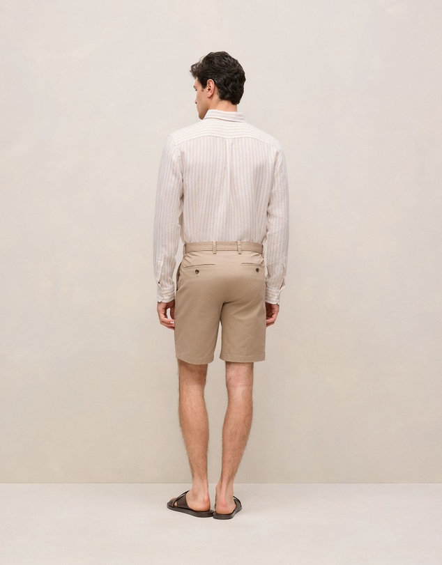 Trenery - Cotton Twill Chino Short in Desert
