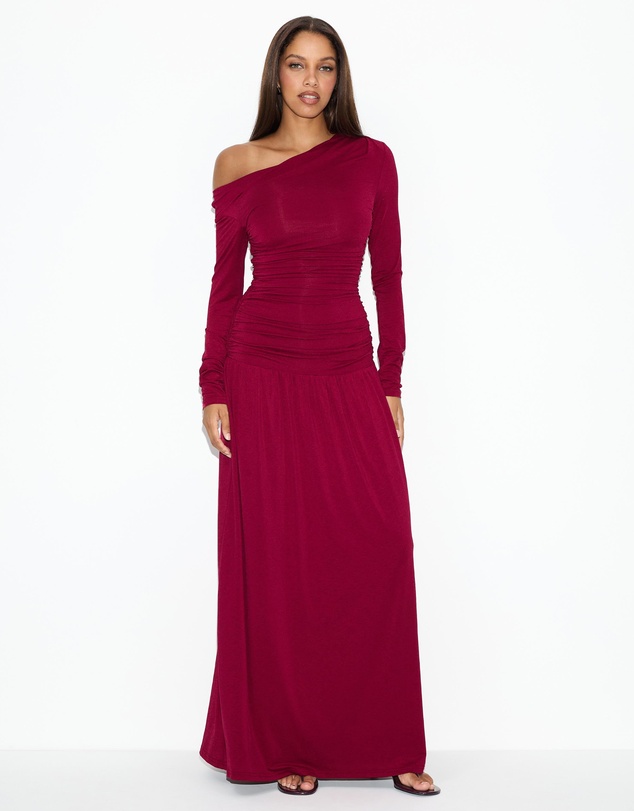 Dazie - She's All That LS Jersey Maxi Dress