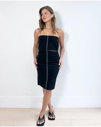 Cirkular - Pre-Loved - Bassike Strapless Midi Dress