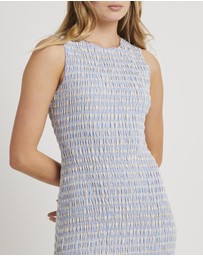 Insight - Drew Check Shirred Mini Dress
