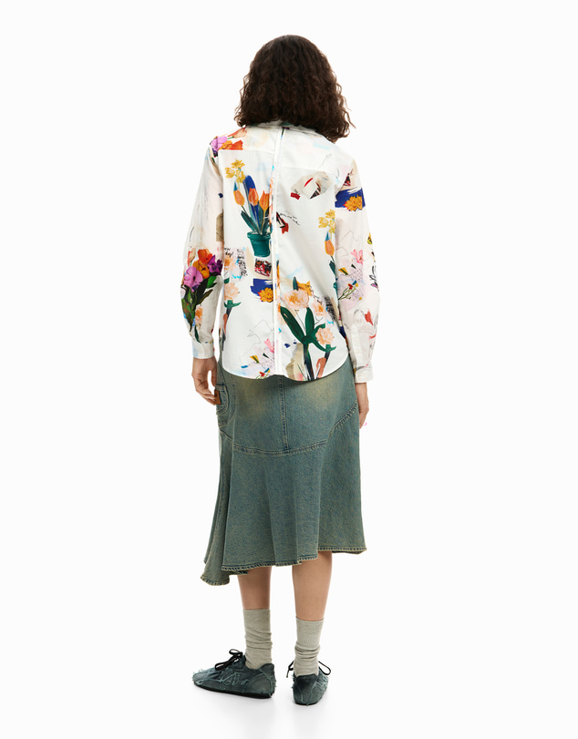 Desigual - Collage shirt with flowers