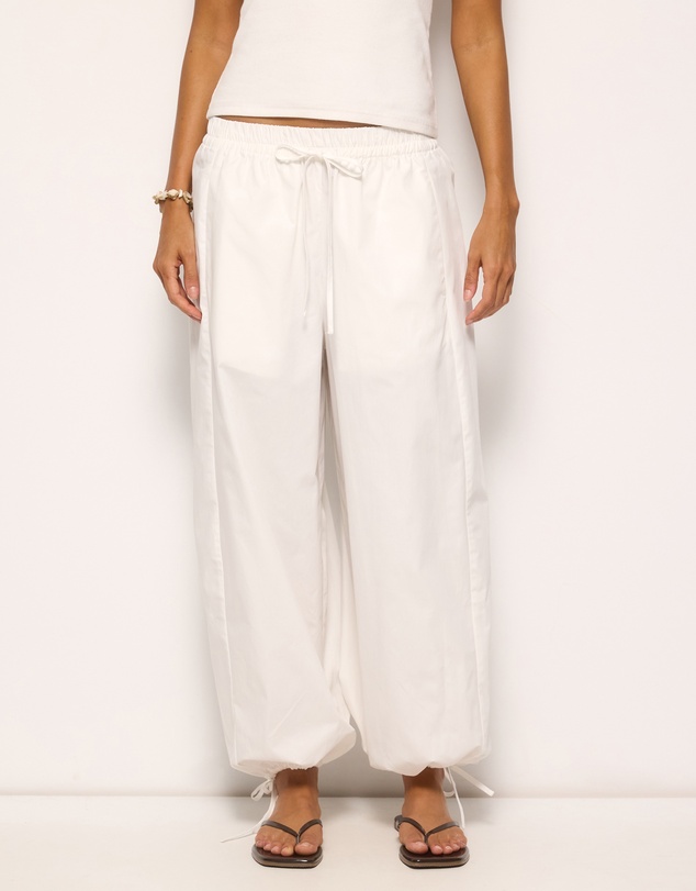 AERE - Ember Cotton Elasticated Barrel Leg Pants