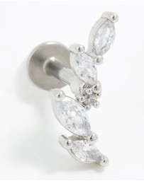 Lovisa - Surgical Steel Marquise Crawler Flat Back Studs
