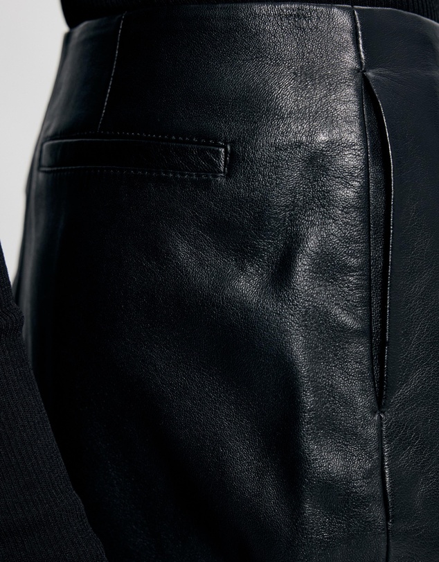 Lover - Hollis 100% Leather Midi Skirt