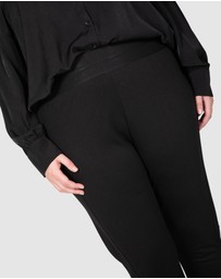 Love Your Wardrobe - Sacha Knit Ponti Wide Waist Pants