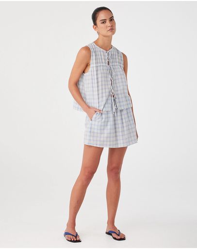 Powder Blue Check