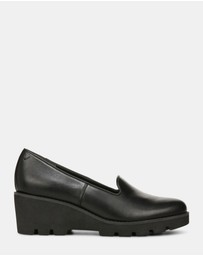 Vionic - Willa Wedge - Black Leather