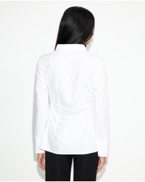 Dazie - Tia Ruched Button Up Shirt