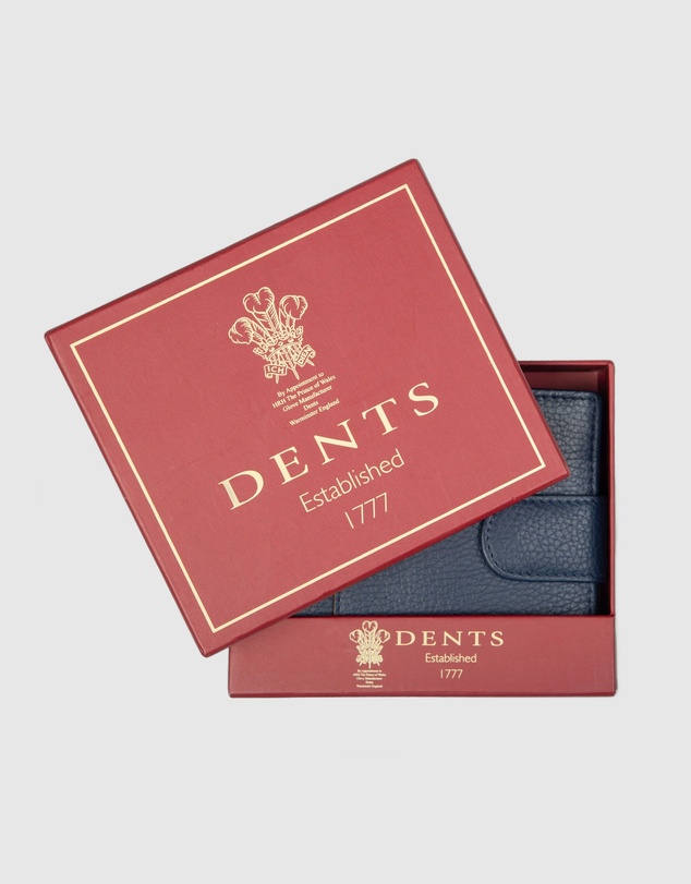DENTS - Two-Tone Pebble Grain Leather Bifold Wallet with RFID Blocking